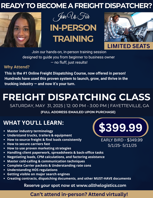 In-Person Freight Dispatching Class