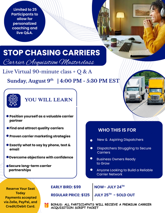 Stop Chasing Carriers | Live Carrier Acquistion Masterclass