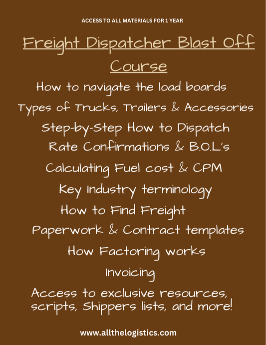 Blast Off Freight Dispatch Course (course only)